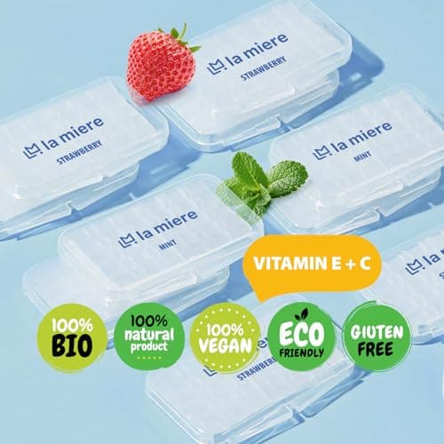 60 Counts Pre Cut Food Grade Dental Wax Orthodontic Wax Braces Wax Wearer Mint & Strawberry — view 3