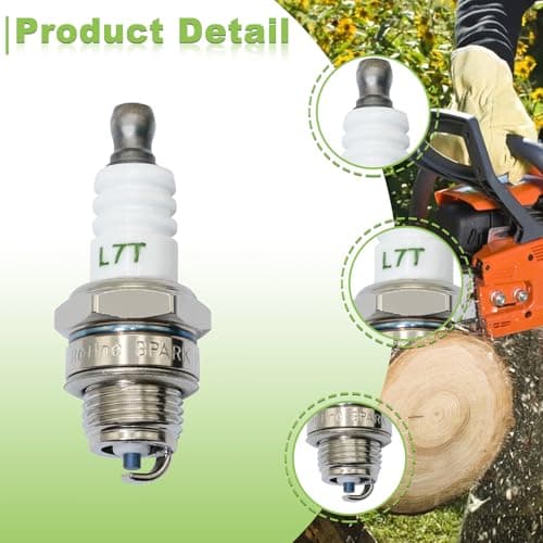2-Pack BPM8Y Spark Plugs for NGK BPM8Y BPMR8Y, BPMR8Y Spark Plug Compatible with Echo SRM230 SRM 225 SRM210 Champion RCJ8Y Torch L8RTC, BPMR7A L7T Spark Plug Replaces for Echo A425000000 — view 2
