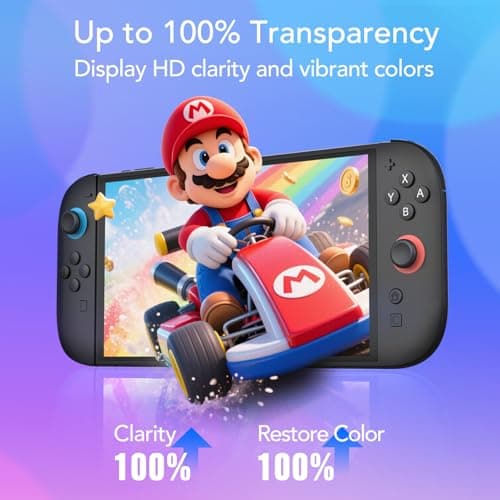 2-Pack Screen Protector Compatible with Nintendo Switch 2 [7.9 inch 2025], Tempered Glass, with Installation Frame, Bubble Free, HD-Clear, Anti-Scratch, Touch Sensitive, Full Coverage — view 3