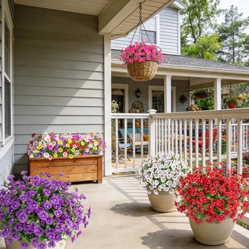 Ouddy Decor 24 Bundles Artificial Flowers for Outdoors, Fake Silk Flowers UV Resistant Faux Plastic Plants for Planters Vase Table Porch Patio Garden Spring Summer Indoor Outdoor Home Decor, Mixed — view 5
