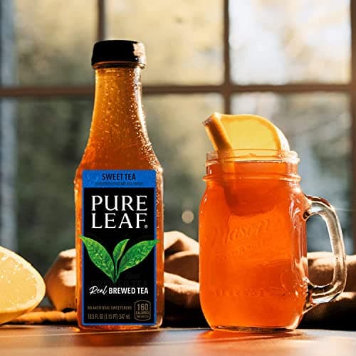 Pure Leaf Iced Tea, Sweet Tea, Real Brewed Tea, 18.5 Fl Oz Bottles (Pack of 12) — view 3