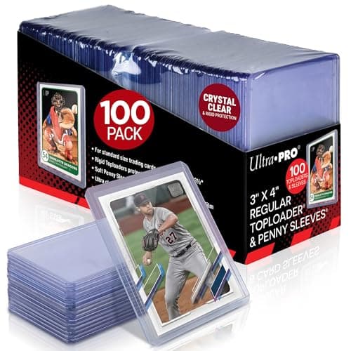 Ultra PRO 3" x 4" Clear Regular Toploaders and Soft Sleeves Bundle (100ct) for Standard Size Cards
