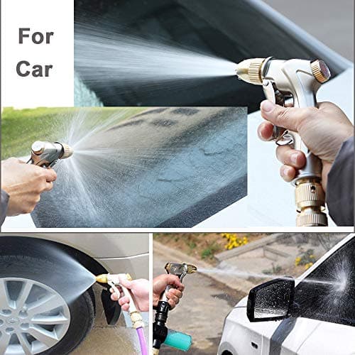FANHAO Garden Hose Nozzle Sprayer, 100% Heavy Duty Metal Handheld Water Nozzle High Pressure in 4 Spraying Modes for Hand Watering Plants and Lawn, Car Washing, Patio and Pet — view 5