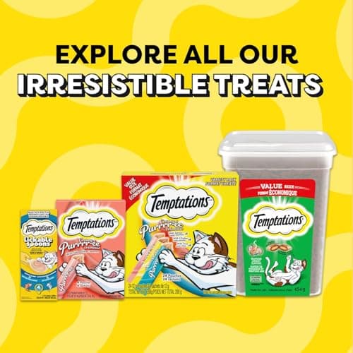 TEMPTATIONS Cat Treats, Hearty Beef Flavour, 454g Tub — view 7