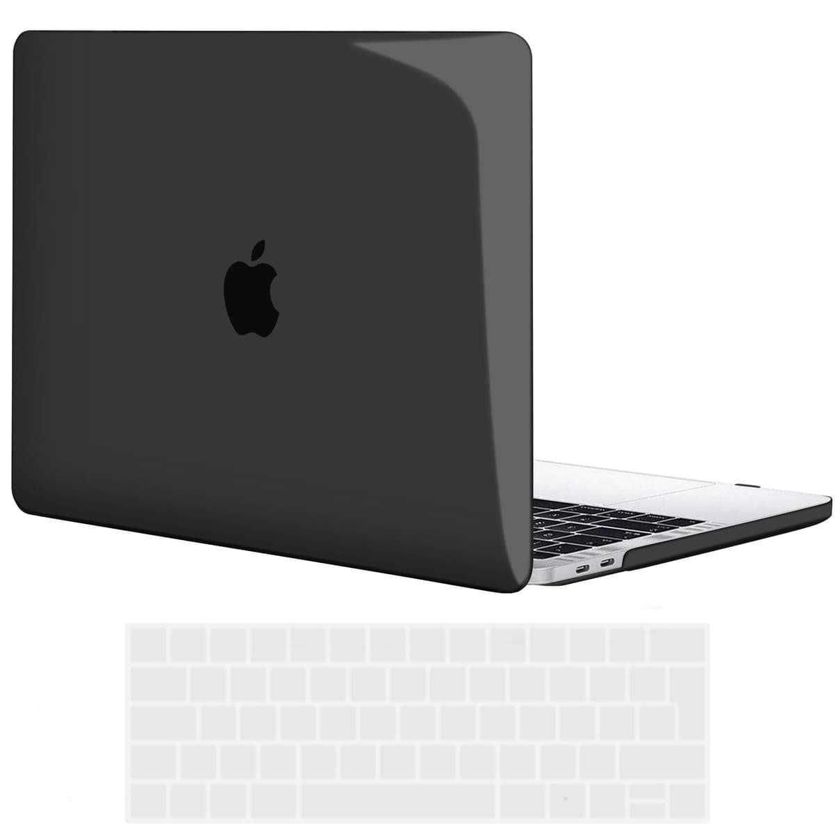 TECOOL Case compatible with MacBook Air M1 & MacBook Air 13 inch Retina 2020 2019 2018 (A2337 A2179 A1932), Plastic Snap On Hard Shell Cover & UK EU Keyboard Protector, Crystal Clear (Glossy) — view 70