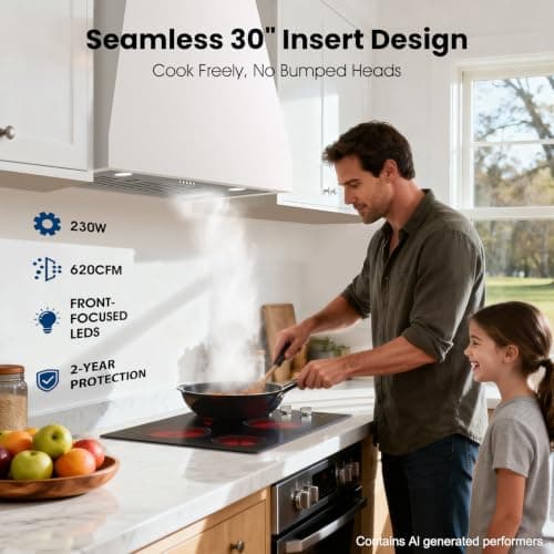 AURAKICH Range Hood 30 inch Insert - 620CFM