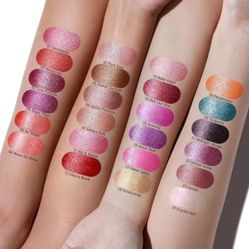 Oulac Metallic Shine Baby Pink Lipstick for Women, High Impact Lipcolor with Moisturizing Creamy Formula, Vegan Beauty Full-Coverage Lip Color 4.3 g/0.15 oz (Baby Angel(13)) — view 7