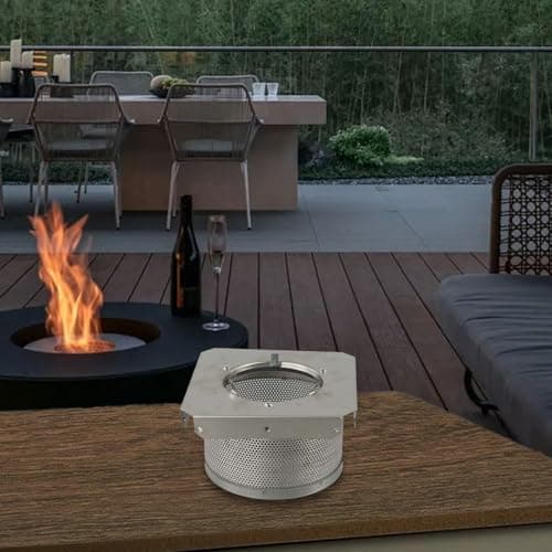 Stainless Steel 4-Sided Pyramid Patio Heater Emitter Screen and Base Replacement for Glass Tube Propane Heaters, 7in Diameter x 5.2in Height, Compatible with Most Brands(7cm) — view 3
