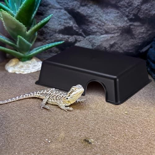Toddmomy Reptile Hide Box - Reptile Hideouts Snake Hiding Shelter, Provides Security and Safety, Easy to Clean, for Snakes Lizards Amphibians, 9.4" x 6.8" x 2.4"