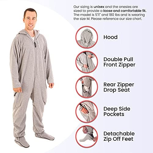 Forever Lazy Footed Adult Onesie - Duckie - XS