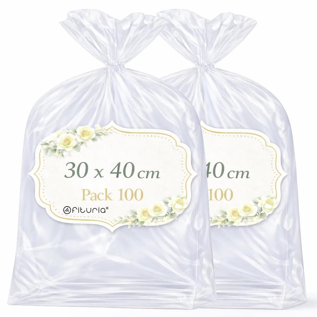 Ofituria Bolsas Celofán Transparente 10 x 15 cm, Bolsas Transparentes para Chuches y Regalos – Bolsas Plastico Transparente para Cumpleaños Infantiles, Galletas y Detalles, 1 Pack (100 Bolsas) — view 49