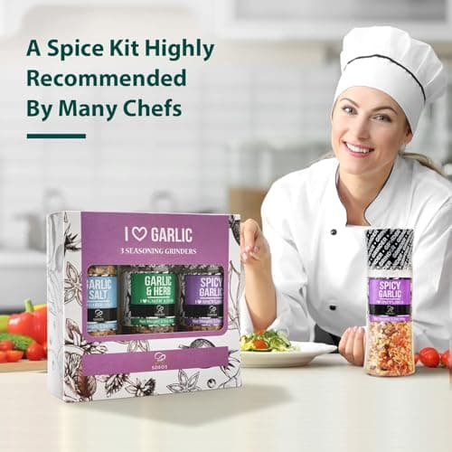 Soeos Spice Grinder Set of 9, Pure Fresh BBQ Seasoning for Grilling, Adjustable Pepper Mill with Refillable Glass Bottles — view 3