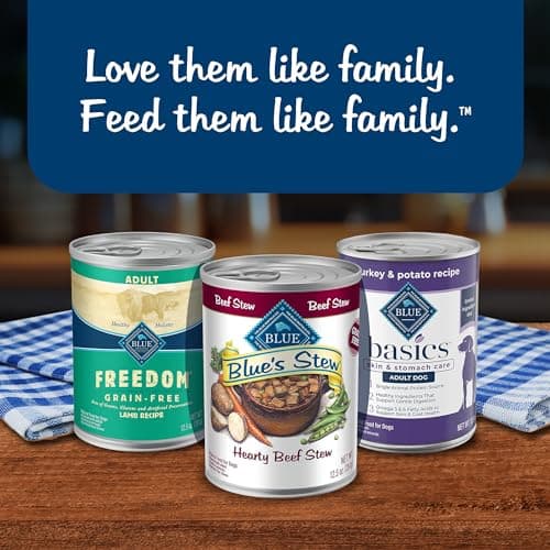 Blue Buffalo Blue’s Stew Hearty Beef Stew, Natural Grain Free Wet Dog Food with Real Beef, Peas, Carrots, & Potatoes in Thick Savory Gravy, Natural Ingredients, 12.5-oz Cans (12 Count) — view 8