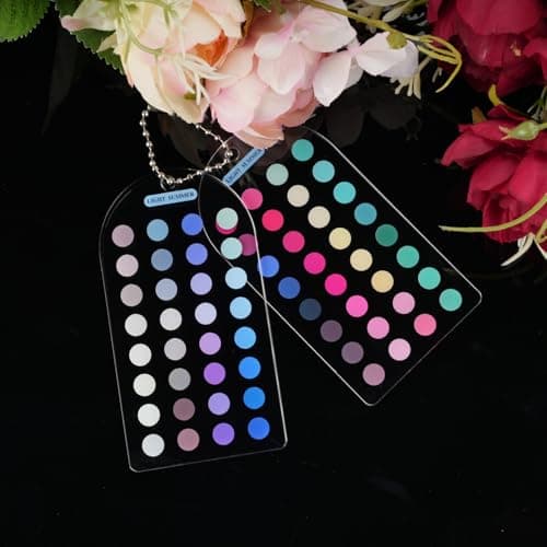 Ultimate 12 Season Color Analysis Template Cards (Set of 2),Portable Color Matching Guide for Outfits & Makeup,Scratch-Proof Double-Sided Palette with 60+ Color & Bead Ball Chains (Soft Summer) — view 5