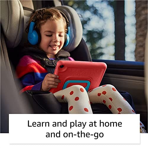 Amazon Fire 7 Kids tablet (newest model) ages 3-7. Top-selling 7" kids tablet on Amazon. Includes 6 months of ad-free and exclusive content, easy parental controls, 10-hr battery, 16 GB, Blue — view 6