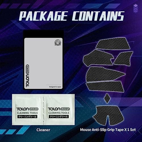 TALONGAMES Mouse Anti Slip Grip Tape Compatible with Logitech G502 X Wired / G502 X Wireless Gaming Mouse, Palm Sweat Absorption, Thin 0.5mm, Cut to Fit, Easy to Apply, Mouse Skin — view 5