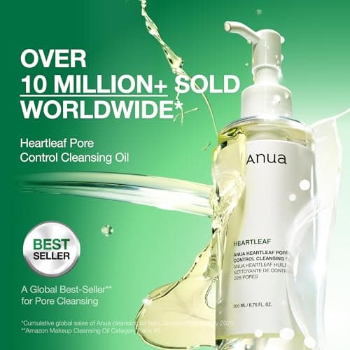 Anua Heartleaf Pore Control Cleansing Oil, Pore Cleanser, Sebum Care, Gentle Melting Oil Cleanser for Face, Safe For All Skin Type, Daily Hydrating Makeup Remover, Korean Skin Care (6.76fl.oz) — view 2