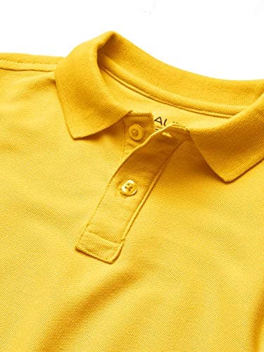 Nautica Big Boys' School Uniform Short Sleeve Pique Polo, Gold, Medium - 10/12 — view 2