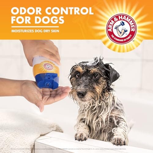 Arm & Hammer Deodorizing Dog Shampoo with Baking Soda for Odor Control, Tearless Moisturizing Formula for Sensitive Skin, Fresh Kiwi Blossom Scent, Safe for Dogs and Puppies, 20 Fl Oz — view 5