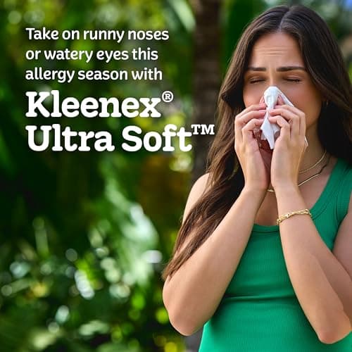 Kleenex Ultra Soft Facial Tissues, 18 Flat Boxes, 120 Tissues per Box, 3-Ply (2,160 Total), Packaging May Vary — view 6