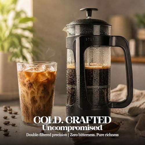 ESPRO P3 French Press Coffee Maker, 32oz, Black, Double Micro Filter Press — view 3