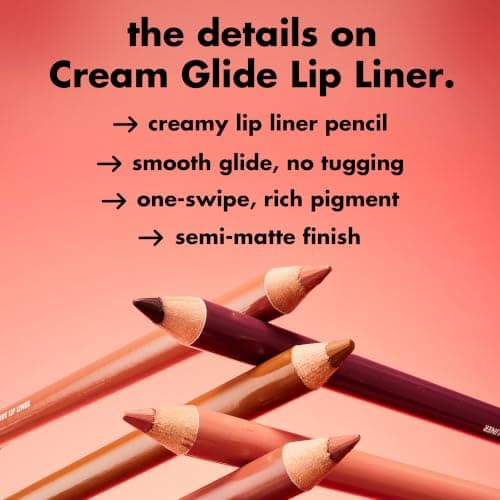 e.l.f. Cream Glide Lip Liner, Highly-Pigmented Pencil For Shaping & Sculpting Lips, Semi-Matte Finish, Vegan & Cruelty-Free, Dark Cocoa — view 2