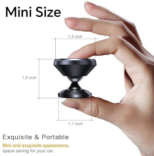 Coolpow【2 Packs Magnetic Phone Holder for Car【Strong Magnet】 Phone Holders for Your Car Phone Holder Mount【4 Metal Plate】 Universal Car Accessories for Women Men for iPhone Samsung Speakerphones — view 2