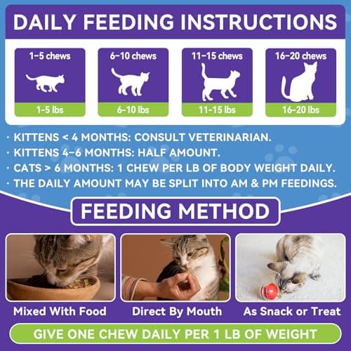 Cat Allergy Relief for Cats, Allergy Treats with Multivitamin Omega-3 Probiotic for Cats, Immunity Supports Seasonal Itching Licking & Scratching for All Breeds 500 Crunchy & Krill Core Chicken Flavor — view 5