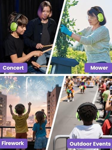 Noise Cancelling Headphones for Kids: Dr.meter 27.4SNR Ear Muffs for Noise Reduction with Adjustable Head Band, EM100 Hearing Protection Earmuffs for Monster Jam, Autism Sensory, Fireworks, Air Shows — view 8