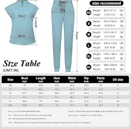 2026 Newest Scrubs Set for Women, 4-Way Stretch Medical Workwear Nurse Uniforms Set Modern Scrub Top & Jogger Pants — view 2