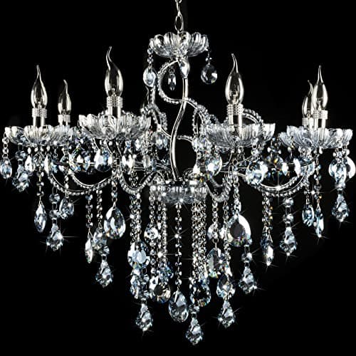 Potchen 26 Pcs Chandelier Crystal Replacement 38 mm Teardrop Crystal Prisms Hanging Gems Parts for Lamps and Chandeliers Suncatcher Windows Home Weeding Party Decor — view 4