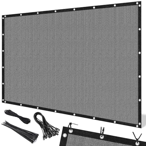 Artpuch 90% Sun Shade Cloth, 10 x 10 FT Pergola Shade Cover Canopy with Grommets, Sun Screen Fabric Tarp for Patio, Outdoor, Garden, Backyard, Light Grey