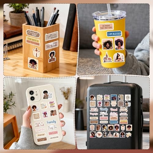 Vemfare 50 Pcs Prayer Board Supplies Black Women Prayer Stickers for Women — view 5