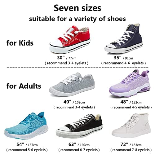 3 Pair Flat Shoe laces, 8mm Wide Shoelaces