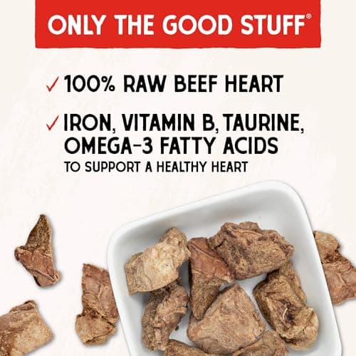 Stella & Chewy's Freeze-Dried Raw Beef Heart Dog Treats - Single Ingredient, No Additives - Premium Training Treats - Perfect For Picky Eaters - 3oz Bag — view 2