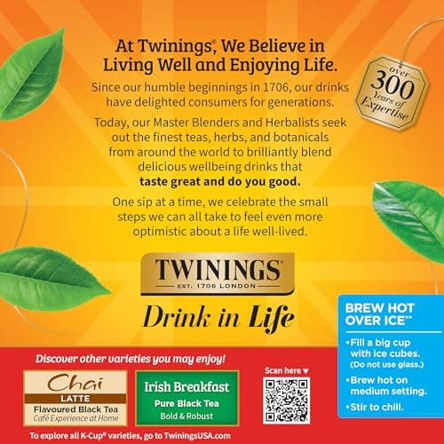 Twinings English Breakfast Black Tea K-Cup Pods for Keurig, 24 Count (Pack of 1), Smooth, Flavourful, Robust, Caffeinated, Enjoy Hot or Iced — view 3