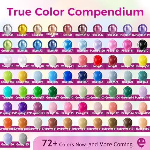 Bezente Assorted Rainbow Latex Balloons, 100 Pack 12 inch Round Helium Bright Color Balloons for Birthday Bridal Shower Wedding Party Decorations — view 2