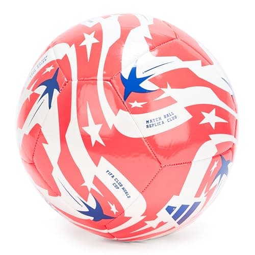 Adidas Unisex-Adult FIFA Club World Cup Club Soccer Ball,White/Lucid Red/Power Blue/Black,3 — view 3