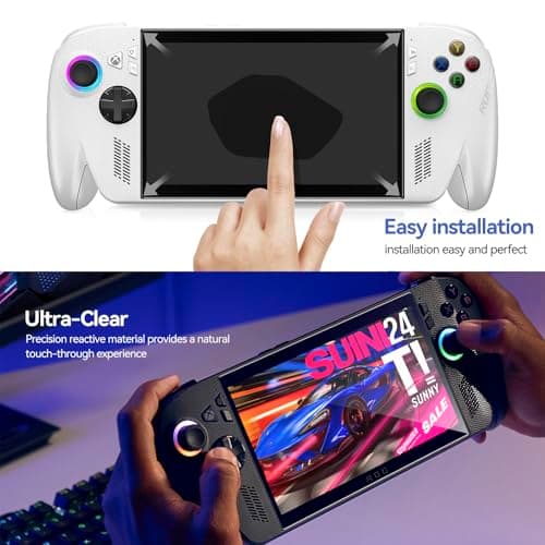 ivoler 3-Pack Screen Protector for ASUS ROG Xbox Ally X/ROG Xbox Ally Handheld 2025, Tempered Glass, 7 inch Full Coverage, Transparent Ultra HD, Anti-Scratch, Anti-Fingerprint — view 3