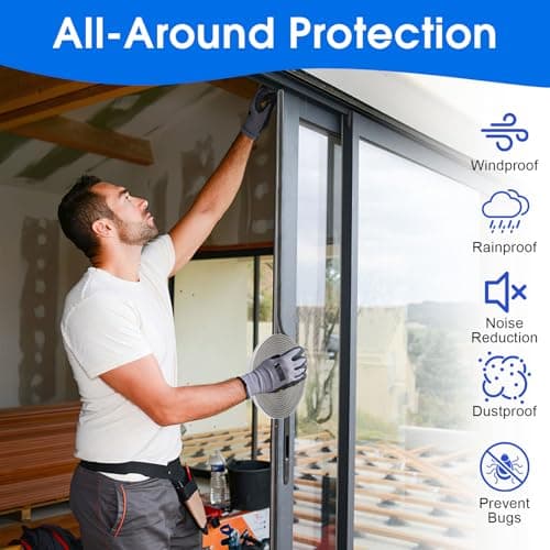 33 Ft Weather Stripping Door Seal, Self-Adhesive Door Insulation Strip — view 5