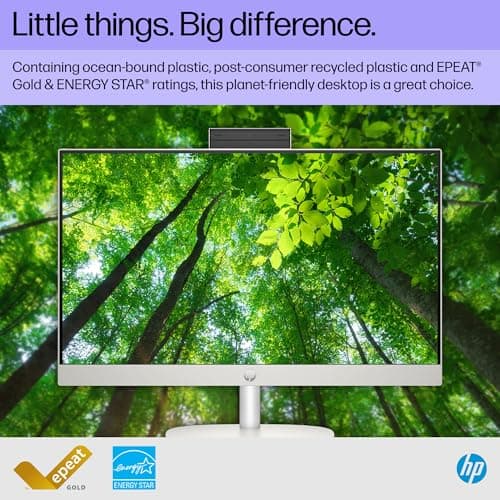 HP 24 inch All-in-One Desktop PC, FHD Display, AMD Ryzen 7 7730U, 16 GB RAM, 512 GB SSD, AMD Radeon Graphics, Windows 11 Home, 24-cr0032 (2024) — view 5