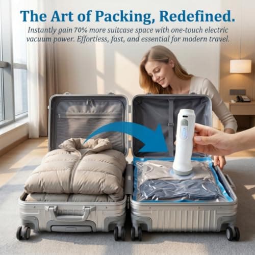 UOZLMD Cordless Electric Vacuum Pump, for Storage Bags, 6000Pa Suction — view 3