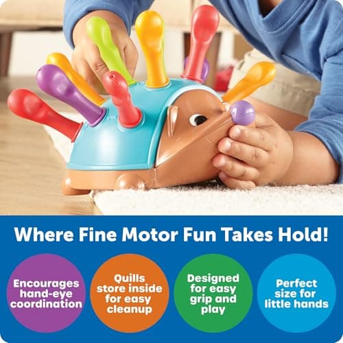 Learning Resources Spike The Fine Motor Hedgehog - Toddler Montessori Toys, Stacking Shape, Gifts For Boys And Girls, Sorting And Matching Skill Activities, Educational Games, Kindergarten — view 3