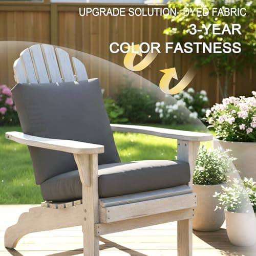 NettyPro Patio Cushion Covers Replacement Set 4 Water Repellent UV Resistant Outdoor Chair Seat Cushion Slipcover with Zipper and Tie, 24 x 22 x 4 Inch, Grey — view 3