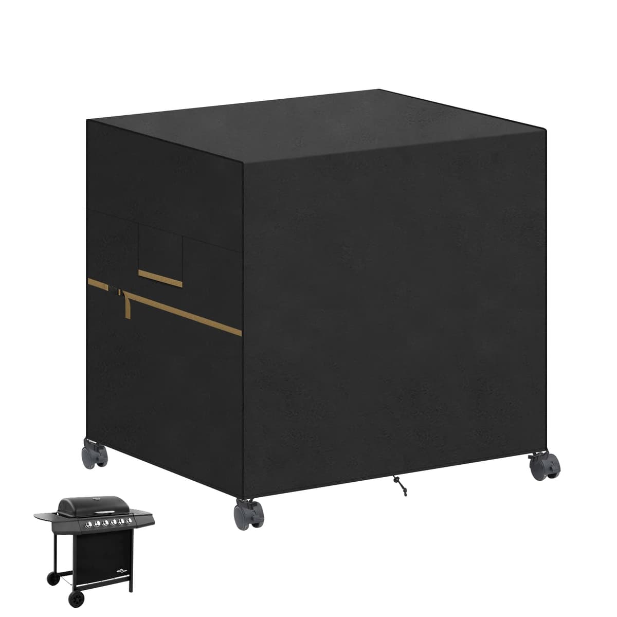 VANSHEIM Cubierta para Barbacoa Cubierta de Barbacoa Exterior Funda Barbacoa Impermeable,Anti-UV Tela Oxford para Weber,Char-Broil Barbacoa 90x65x90cm