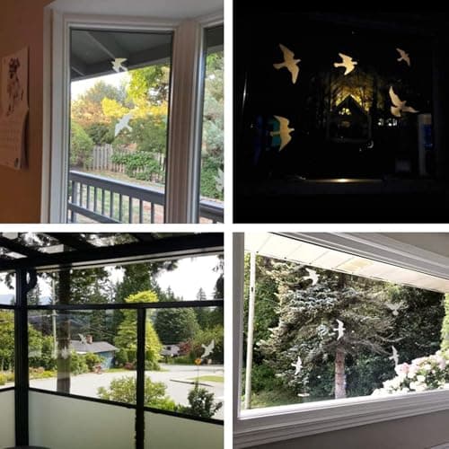 Anti Collision Window Bird Stickers Decals Glass Door Protect and Save Bird Strikes (Clear) — view 3