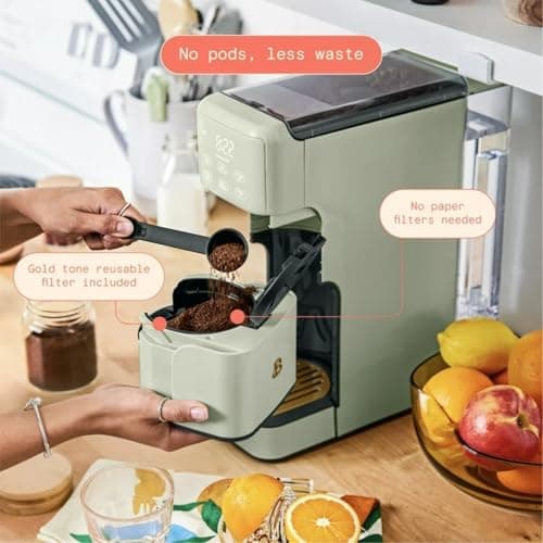 Programmable Single Serve Coffee Maker with Integrated Burr Grinder, Touch Controls, Fresh Custom Brew, Compact Design, Easy to Use — view 2