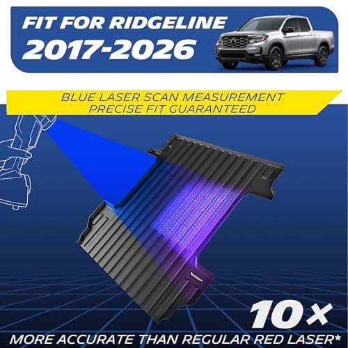 Michelin Truck Bed Mat for 2017-2024 2025 2026 Honda Ridgeline - 5.3 FT 64" Car Bed, All-Weather Truck Bed Liner, Custom Fit, Durable, 100% Virgin TPE Bedliner, Non-Slip — view 2