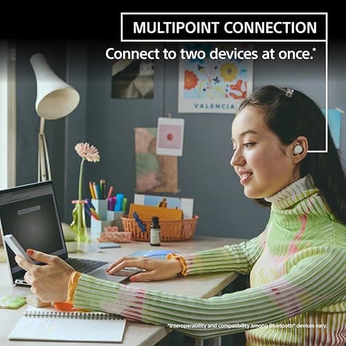 Sony WF-C510 Truly Wireless in-Ear Bluetooth Earbud Headphones with up to 22-Hour Battery, Multipoint-Connection, Mic and IPX4 Water Resistance, Black - New — view 5