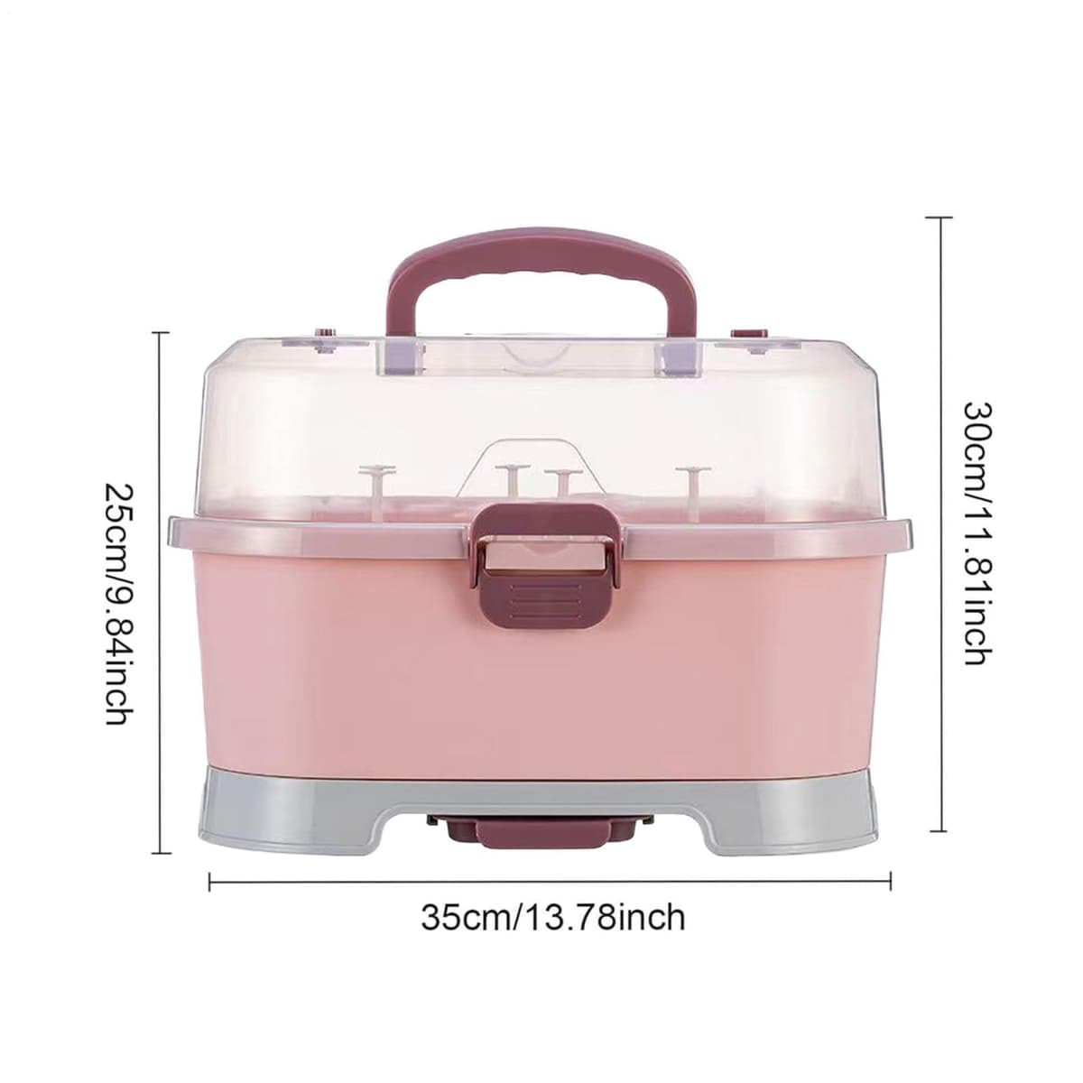Large Nursing Bottle Storage Box Organizer with Cover, Removable Home Holder for Sink Dishwasher, Bottle Organizer for Kids, Cabinet Washing Sink Travel Kitchen Use. — view 7